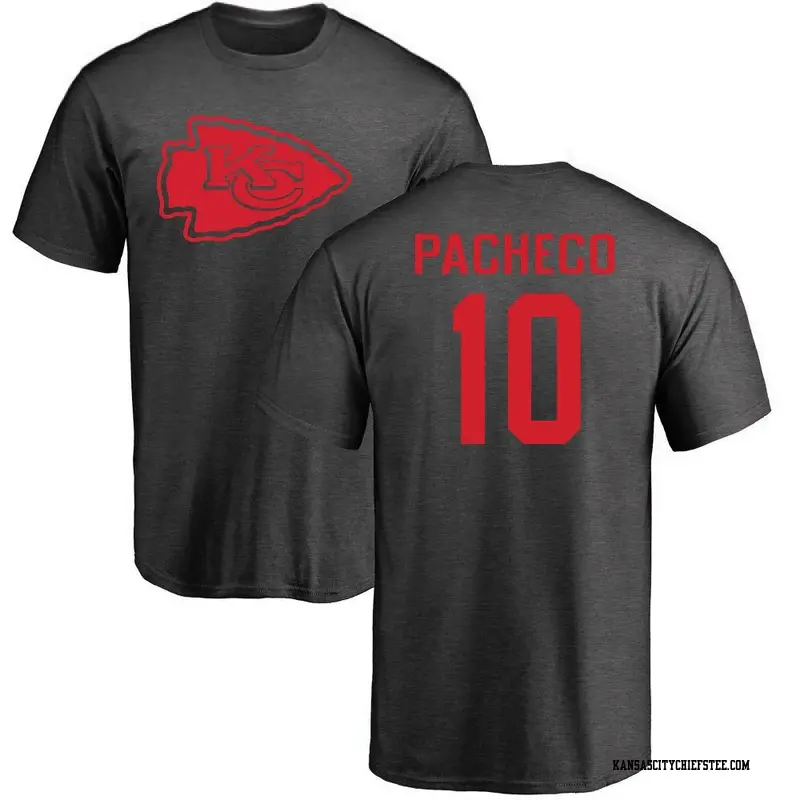 Men's Kansas City Chiefs ＃10 Isiah Pacheco Ash One Color T-Shirt