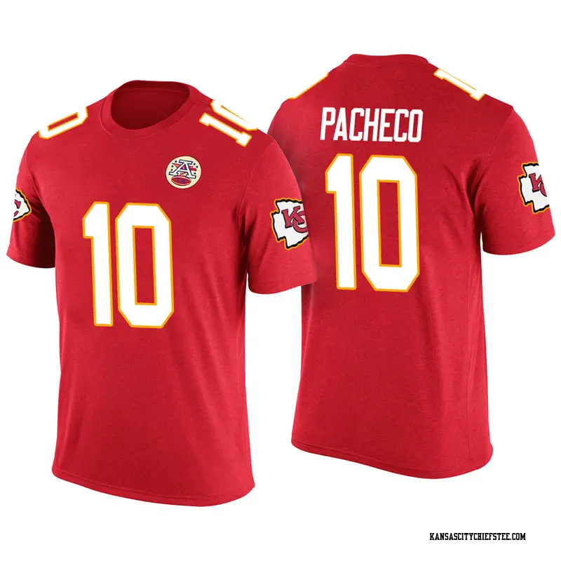 Men's Kansas City Chiefs ＃10 Isiah Pacheco Red Color Rush T-Shirt
