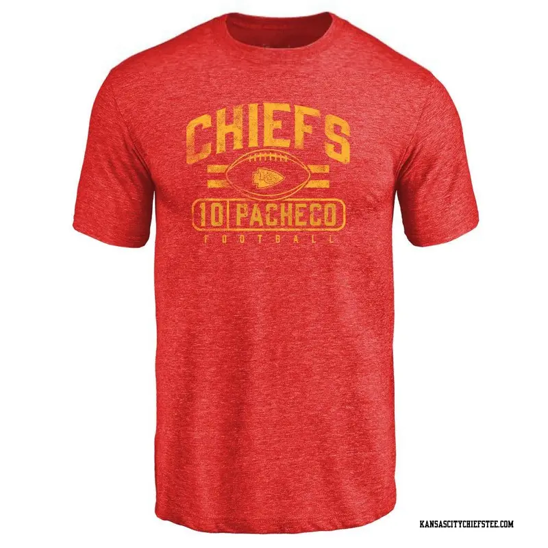 Men's Kansas City Chiefs ＃10 Isiah Pacheco Red Flanker T-Shirt