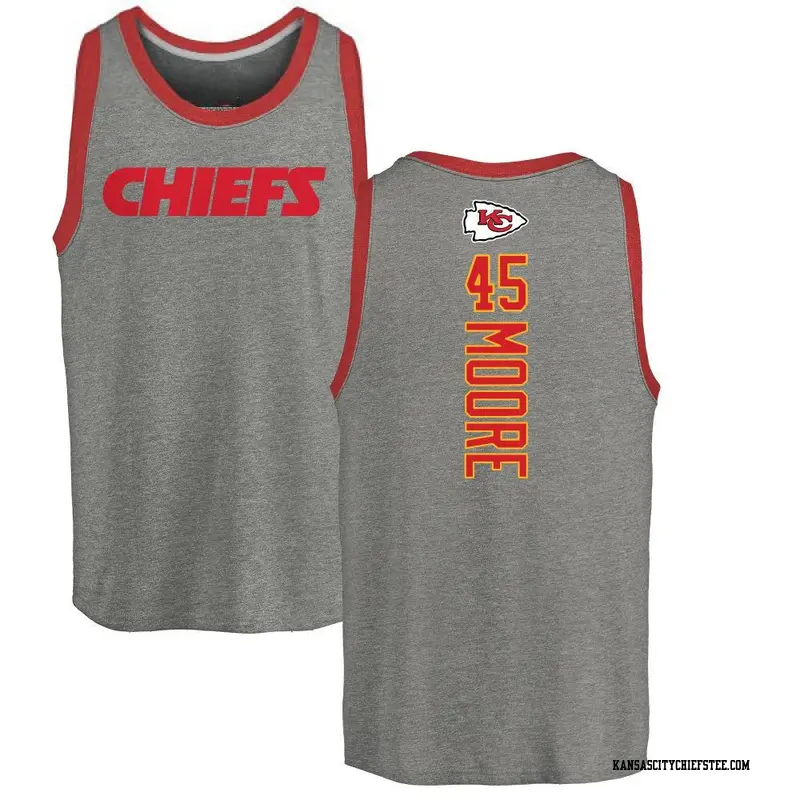 Men's Kansas City Chiefs ＃45 Isaiah Moore Ash Backer Tank Top