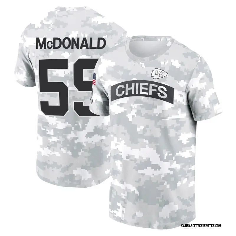 Men's Kansas City Chiefs ＃59 Cooper McDonald Camo Arctic 2024 Salute to Service Performance T-Shirt