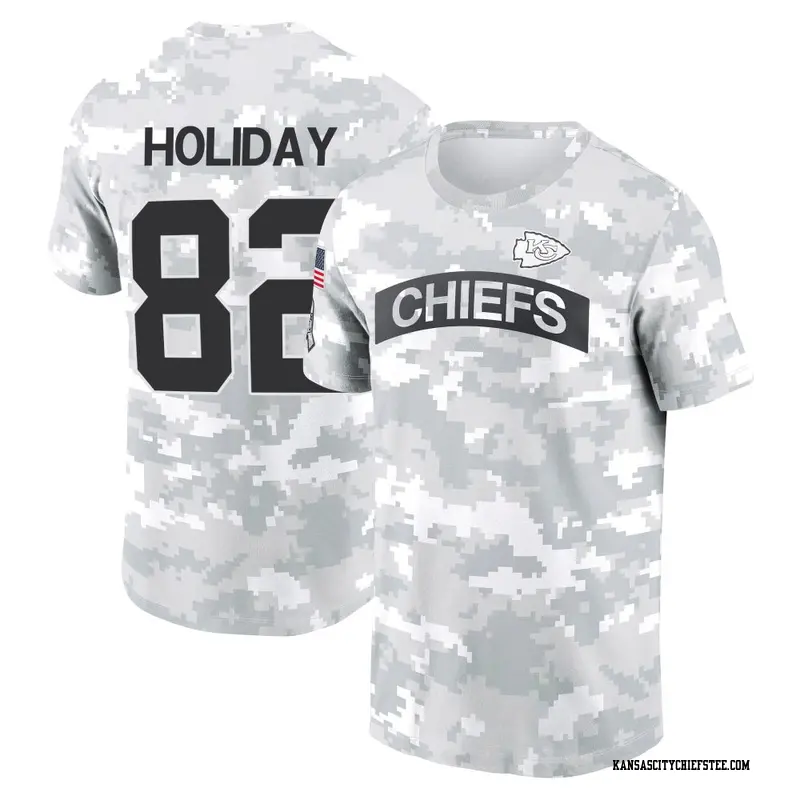 Men's Kansas City Chiefs ＃82 Jimmy Holiday Camo Arctic 2024 Salute to Service Performance T-Shirt