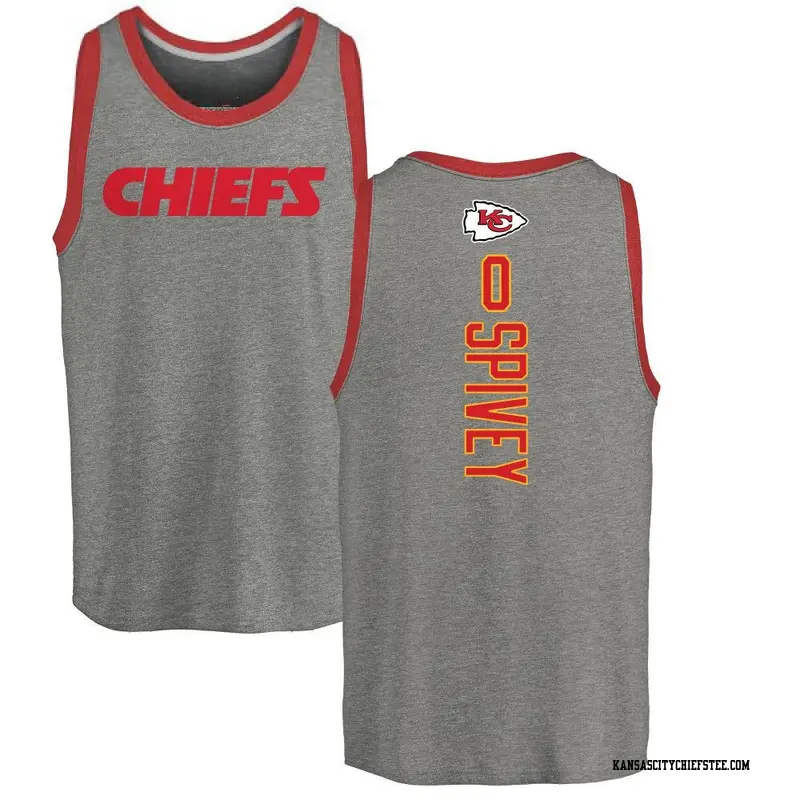 Youth Kansas City Chiefs ＃0 Geor'Quarius Spivey Ash Backer Tank Top