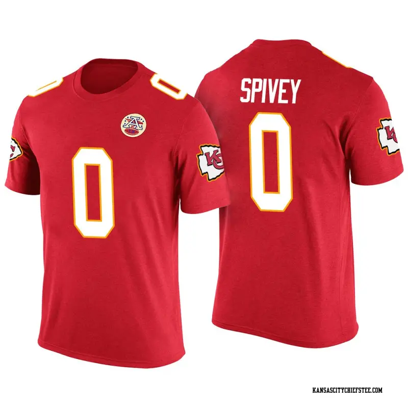 Youth Kansas City Chiefs ＃0 Geor'Quarius Spivey Red Color Rush T-Shirt
