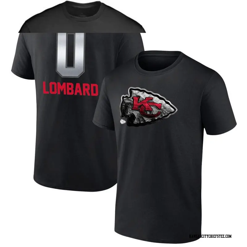 Youth Kansas City Chiefs ＃0 Joey Lombard Black Midnight Mascot T-Shirt