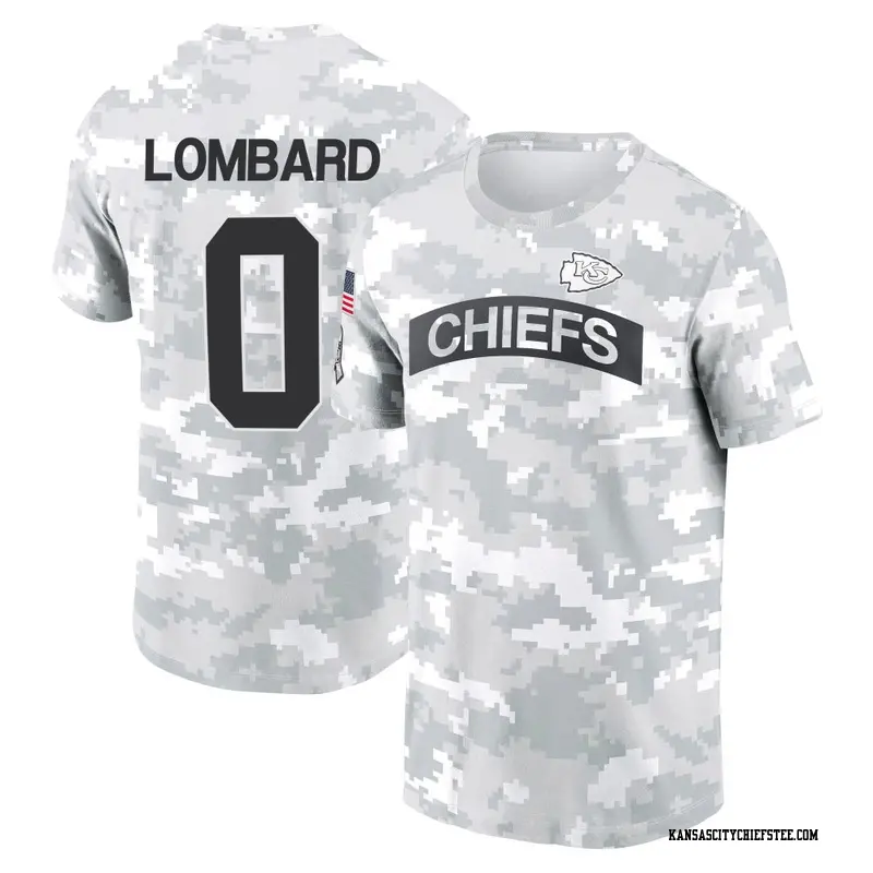 Youth Kansas City Chiefs ＃0 Joey Lombard Camo Arctic 2024 Salute to Service Performance T-Shirt