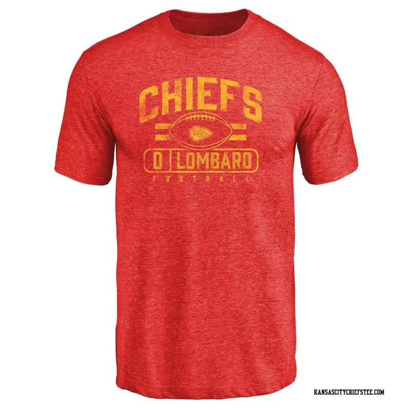 Youth Kansas City Chiefs ＃0 Joey Lombard Red Flanker T-Shirt
