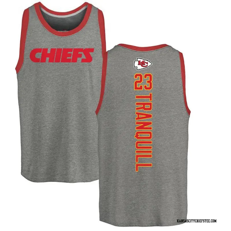 Youth Kansas City Chiefs ＃23 Drue Tranquill Ash Backer Tank Top