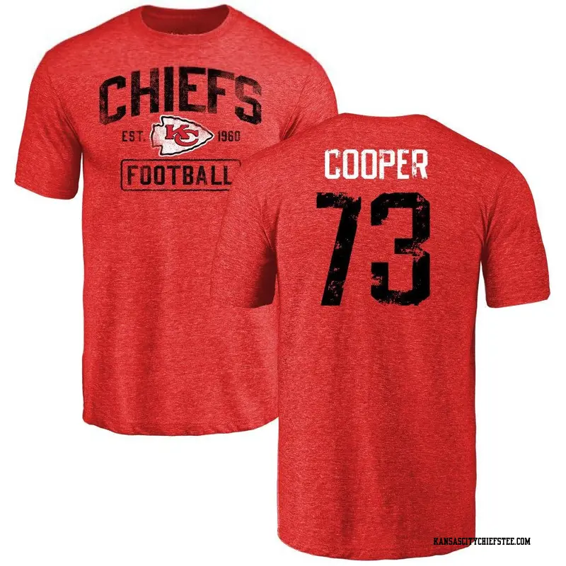 Youth Kansas City Chiefs ＃73 Dalton Cooper Red Distressed Name & Number T-Shirt
