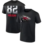 Youth Kansas City Chiefs ＃82 Jimmy Holiday Black Midnight Mascot T-Shirt