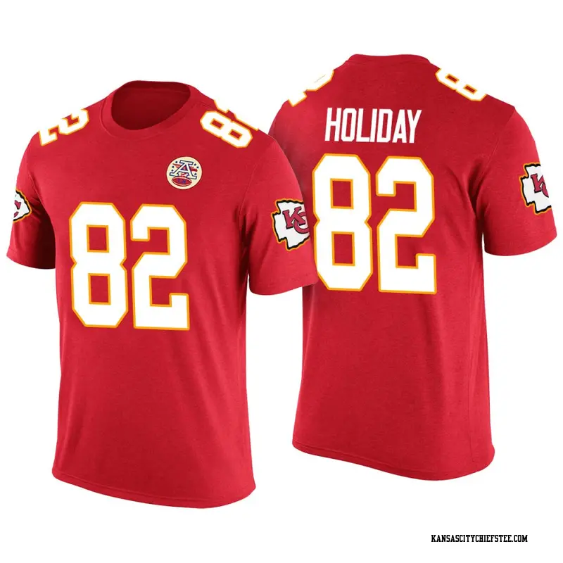 Youth Kansas City Chiefs ＃82 Jimmy Holiday Red Color Rush T-Shirt