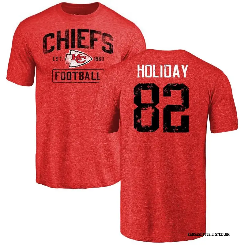 Youth Kansas City Chiefs ＃82 Jimmy Holiday Red Distressed Name & Number T-Shirt